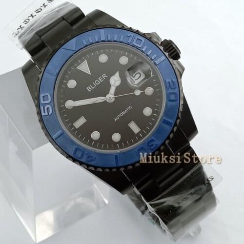 40mm Montre Sport Relogio Masculino Luminous bracelet Automatic Marque Luxe Hommes Date Horloge Mechanical Stainless Hommes