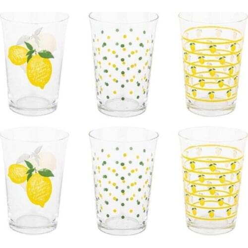 Drinking Clear Glasses Set of 6-420 ML Cup Tumblers for Water, Juice, Beer, Cocktails, Whiskey Great Gift Durable Daily Use