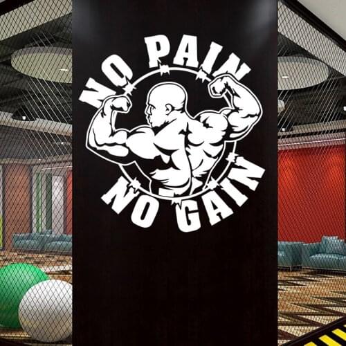 Fitness Decal Gym Sticker Gymnasium Body-building Posters Vinyl Wall Decals Mural Crossfit Decal Muscle Gym Sticker 1007