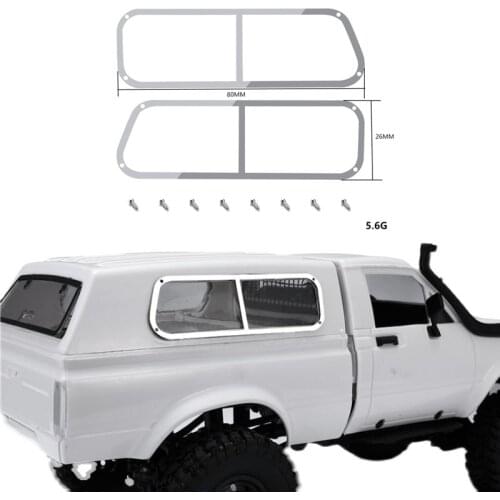 DJ Car Shell Metal Window Trim Strip Rear Window Tail For Naughty Dragon WPL Semi-cassette RC Car Parts