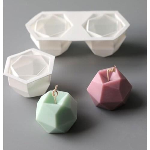 Rhombus Ball Candle Mold Magic Ball Cube Geometric Shape Chocolate Mousse mold