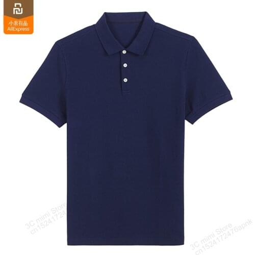 Xiaomi Mijia moisture absorption comfortable and breathable dry casual youth mens cotton lapel POLO shirt mens T-shirt