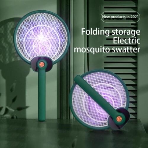 Folding Electric Anti Mosquito Killer Lamps Rechargeable Bug Zapper Summer Fly Swatter Trap Home Bug Insect Racket Garden Tool