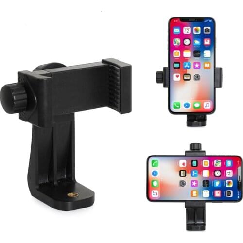 Universal Phone Tripod Mount Adapter Cellphone Clipper Stand Vertical 360 Degree Adjustable Hol for iphone samsung moblie phones