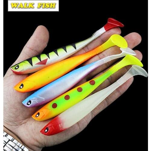 Walk Fish 1pcs 3D SOFT SWIN Fishing Lure 10g/12cm Soft Bait Shad Worms Bass Pike Minnow Silicon rubber Fishing Tackle WF108