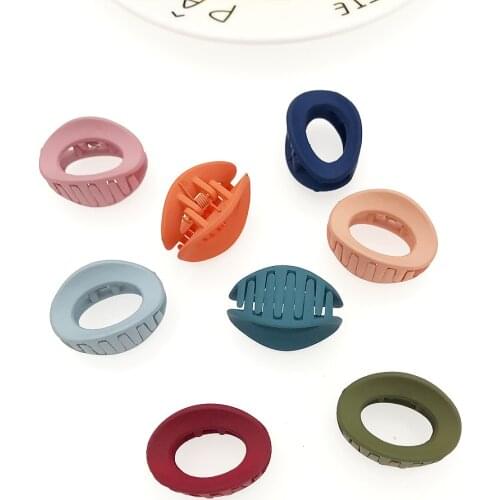 1 pcs New Fashion Cute Women Resin Matte Solid Color Oval Hair Claw Crab Shape Hair Clips Hairpins Hair Accessories