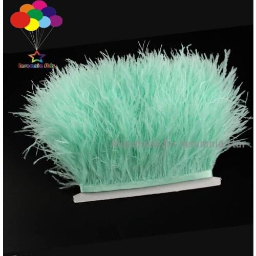 Mint Green Ostrich Feather Trims Skirt Dress Costume Ribbon Trimming Wholesale