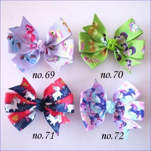 1000 BLESSING Good Girl 3.25" Abby Hair Bow Clip Unicorn Accessories Wholesale