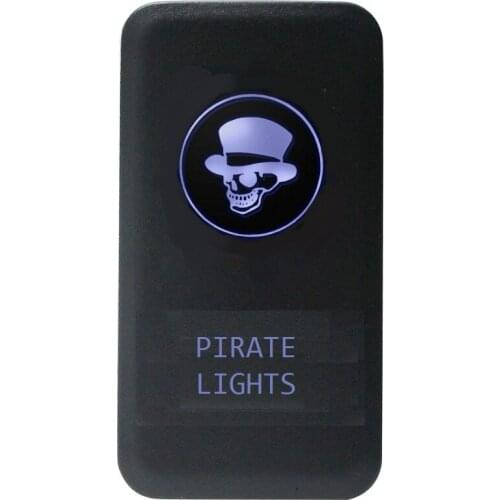 12V 3A Push Switch Button LED with Wires For Toyota Land Fortuner Tacoma PIRATE LIGHTS SYMBOL