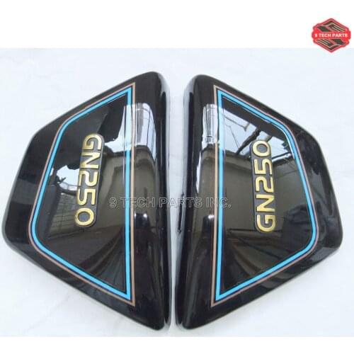 Frame Side Covers Panels Right & Left 1 PAIR for SUZUKI GN 250 GN250 Black Red Colors