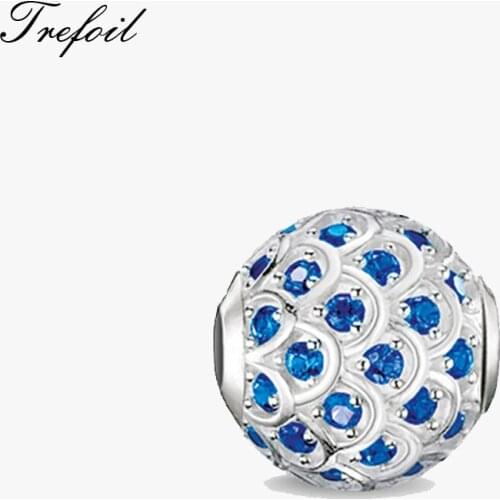 DIY Making Beads Blue Fish Charm 5mm Hole,Fashion Silver Jewelry Trendy Kralen Gift For Women Men Fit Bracelets Necklace