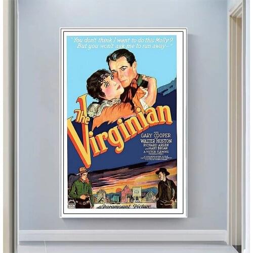 CP1190 The Virginian Classic Hot Movie Print Silk Fabric Poster Indoor Wall Art Decor Gift