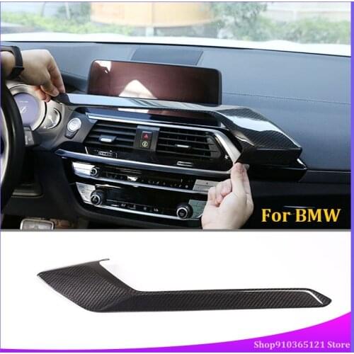 For BMW X3/X4 2018-2020 Central Control Air Outlet Exterior Trim Panel Real Carbon Fiber Car Interior Modification Accessories