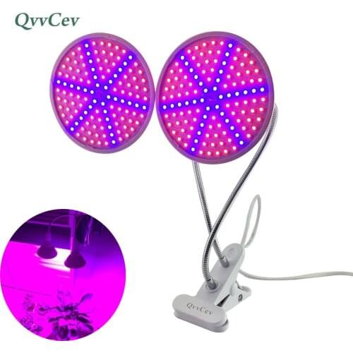 Dual Head 126 Led Plant Grow Light Bulb Lamp Lighting Set kit Desk Clip Holder for Flower Indoor greenhouse Hydroponics