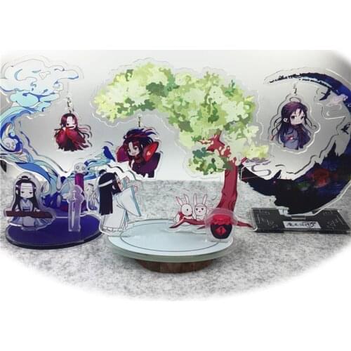 Anime Mo Dao Zu Shi Big Head Stand Acrylic Figure Action Wei Ying Stand Model Toys Two-sided Doll Kawaii Boys Girls Gifts