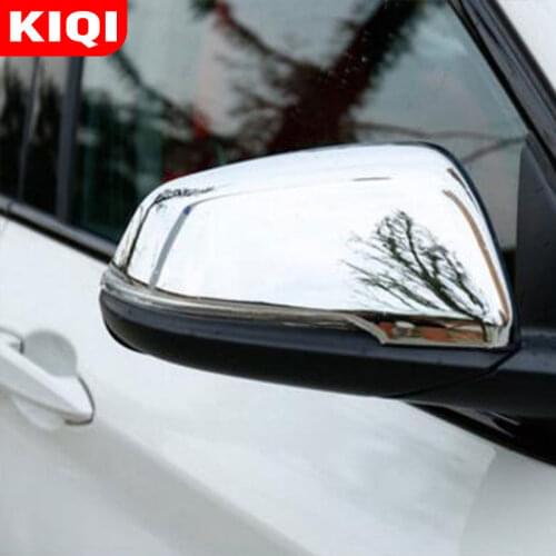 KIQI ABS Chrome for BMW 2 Series GT Touring F45 F46 X1 F48 F49 X2 F39 F52 G29 Rearview Mirror Protection Cover Strips Trim