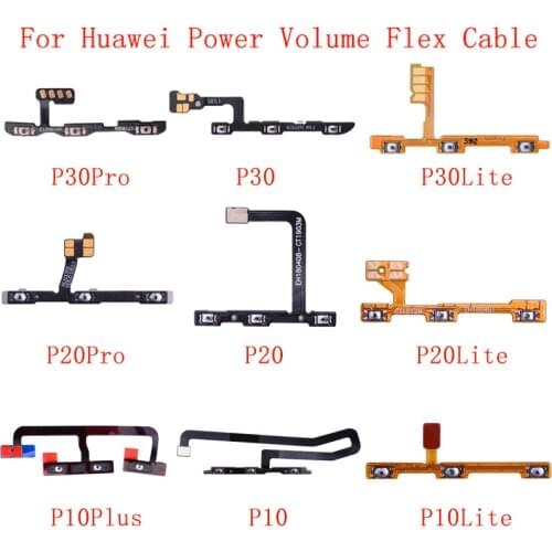 Power Volume Button Flex For Huawei P40 P30 P30Pro P30Lite P20 P20Pro P20Lite P10 P10Plus Power Flex Cable Replacement