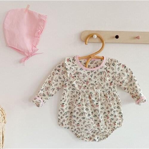 Infant Baby Girls Floral Printing Rompers Clothing New 2020 Spring Autumn Kids Girl Long Sleeve Rompers Clothes