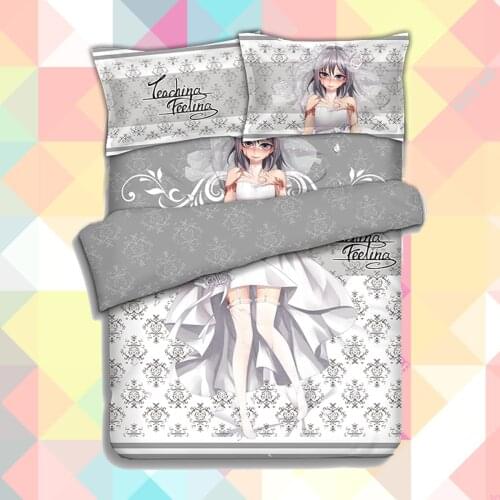 Anime Cartoon Teaching Feeling World Quilt Cover Soft Printed Bedding Set With Pillow Cases Bed Sheet Duvet Cover Set 201600205