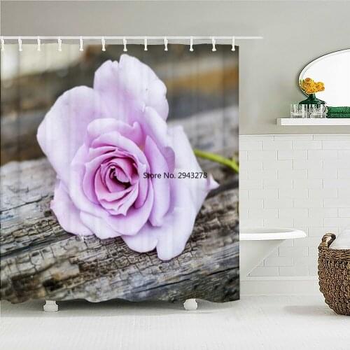 Beautiful Colorful Flower Floral Printed Shower Curtains Frabic Waterproof Polyester Decor Bath Curtain With Hooks 240x180cm