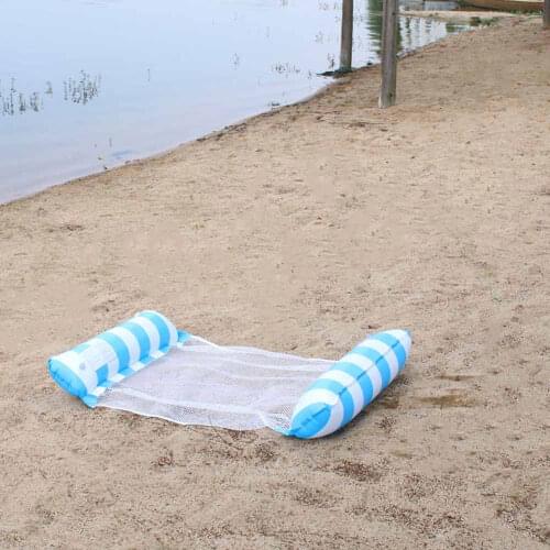 Summer Water Hammock Inflatable Floating Mattress Swimming Pool Lounge Bed Foldable Air Mattress Swimming Pool