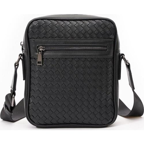 Mens Casual Small Crossbody Bag Woven Small Square Bag Men 's Bag Shoulder Bag Trendy Crossbody Bag 2021 New
