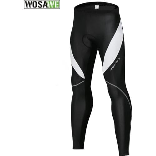 WOSAWE Men Cycling Tights GEL Pad Bib Pants MTB Winter Thermal MTB Road Bike Bicycle Pants Padded Legging Cycling Trouser Shorts
