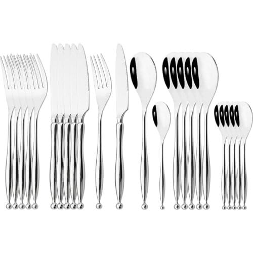 18/10 Dinnerware Set Luxury Cutlery Steel Set Vintage Tableware Knives Fork Spoon Flatware Set Western Food Restau Drop Shipping