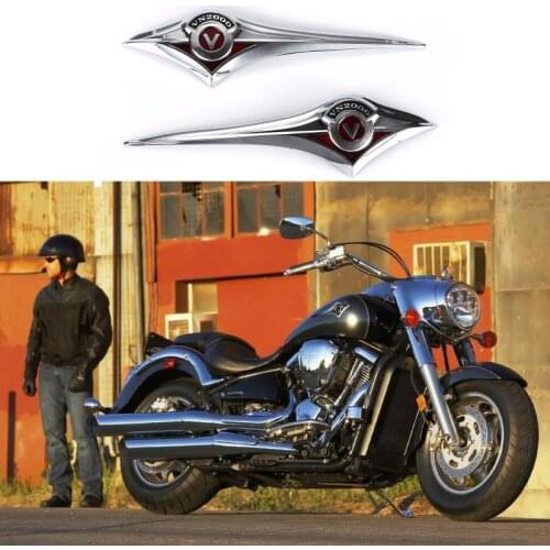 2PCS Motorbike Fuel Gas Tank Sticker Motorcycle 3D Gas Tank/Faring Side Emblem Badge For Kawasaki Suzuki