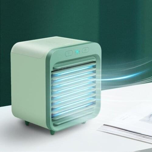Mini Air Cooler Fan USB Rechargeable Fan Tabletop Air Conditioner Humidifier Purifier Desktop Air Cooling Fan For Office Home