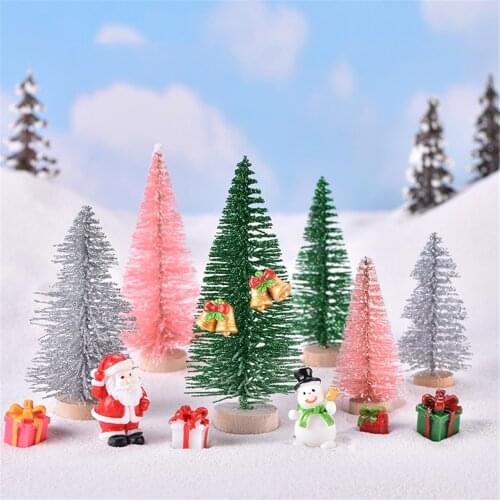 Happy New Year Micro Candy Color Christmas Tree For Home Decoration Party Adorment Free Shipping 1 Piece