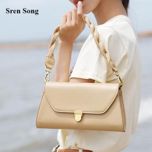 New Fashion Women Handbags Braided Handle Shoulder Bags Mini Flap Crossbody Bags Messenger Bag for Girl Ladies Elegant Purses