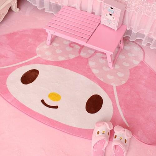 New Cute Cartoon Carpet 100x160CM Home Soft Fur Rugs Children Girls Bedroom Living Room Floor Mat Doormat Decor
