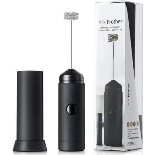 New Handheld Stainless Steel Egg Beater Coffee Milk Frother Milk Foamer Electric Mixer Battery Operated Kitchen Tools