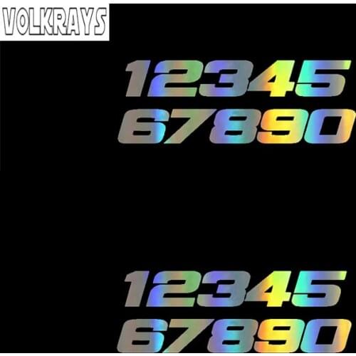 Volkrays Creative Car Stickers Motorcycle Sticker Phone Number 1234567890 Auto Waterproof Decal Funny JDM Vinyl,15cm*5cm