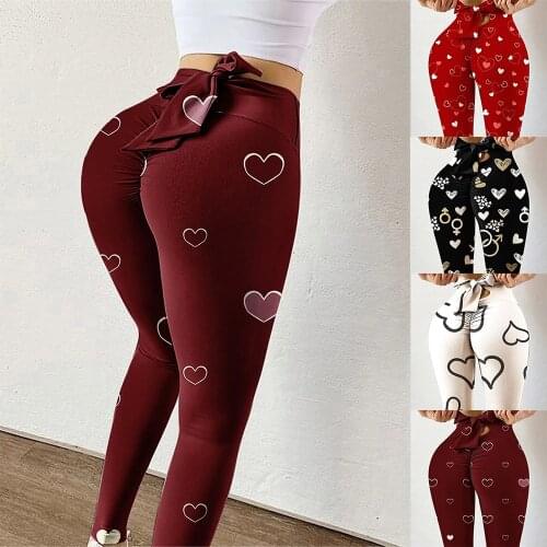 Wave point Bow Yoga Pants Push Up Leggings For Women Sport Fitness Yoga Legging High Waist Squat Proof Sports Tight Workout
