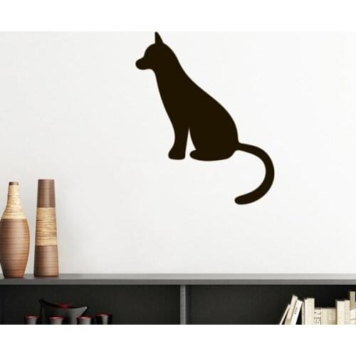 Black Cat Cute Animal Portrayal Silhouette Removable Wall Sticker Art Decals Mural DIY Wallpaper for Room Decal