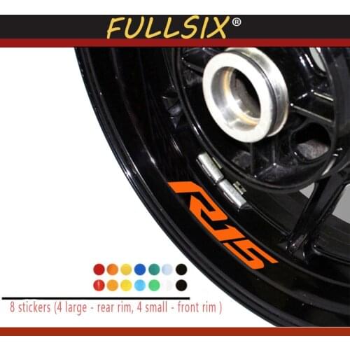 Motorcycle Styling Wheel Hub Tire Sticker moto Car Decorative reflecative logo Decal For YAMAHA R15 Reflective sticker