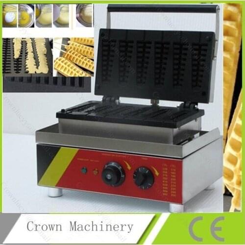 220V 110V Electric Lolly Waffle Maker Machine; pine shape waffle machine with drip tray