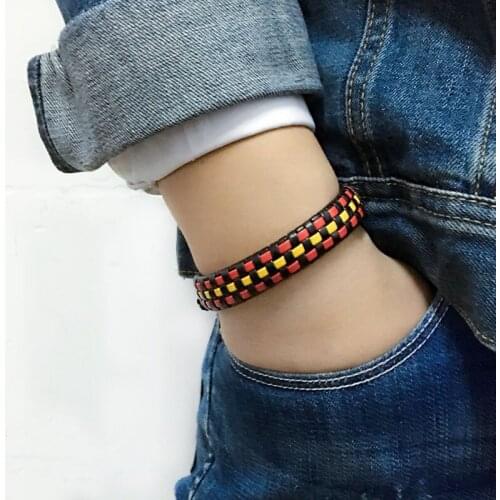 ZotatBele 6Pcs/lot Men Women Unisex Multi thong braided thin Genuine Leather Bracelet wristband Jewelry Items -SF115