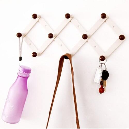 1pc Creative Rhombic Telescopic Hooks Hanging Hook Door Holder Hook Bag Hooks