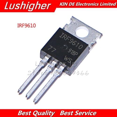 10pcs IRF9610PBF TO-220 IRF9610 TO220 MOSFET P-CH 200V 1.8A