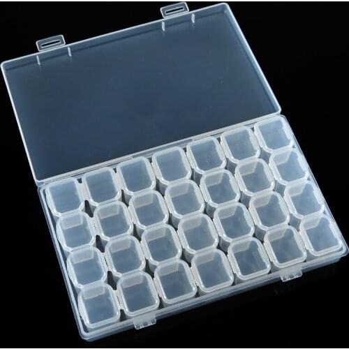 28Lattices Dismountable Diamond Embroidery Accessories Diamond Painting Boxes Cross Stitch Cases Storage Organizer Home Storage