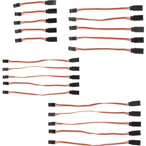 5 Pieces 30 Cores RC JR Futaba Connector Male to Female Servo Extension Lead Cable for RC Car / Plane / Helicopter