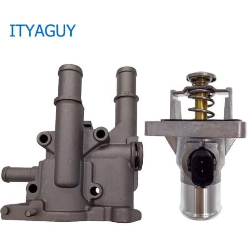 Aluminum Thermostat and housing Assembly metal case 96984103 96984104 for Opel Astra Zafira Signum Vectra Aveo Cruze