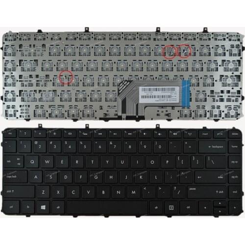 US English Keyboard For HP Envy Sleekbook 6-1015nr 6-1017cl 6-1019nr 6-1047cl6-1110us 6-1111nr Black Without Frame For Backlit