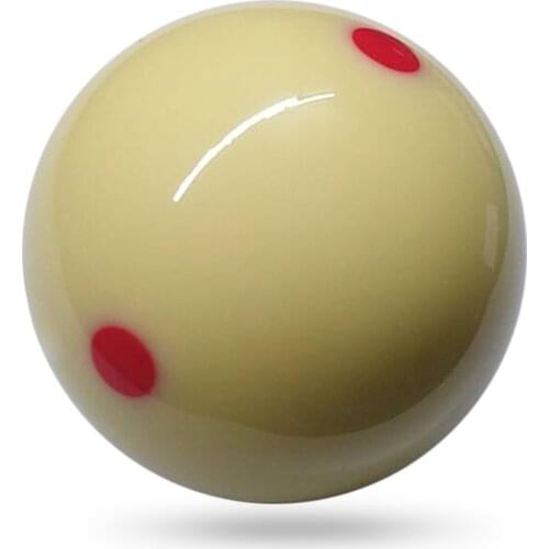 1 PCS White Cue Ball 57.2MM Billiard Ball 6 Red Dot Pool Cue Training Ball