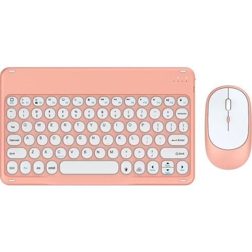 1 Set Wireless Keyboard Quick Response Long Standby Time Slim Tablet Noiseless BT Mini Mouse for Notebook