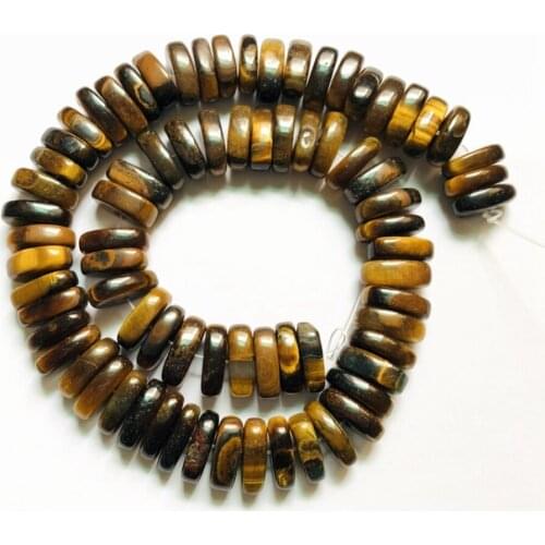 Wholesale 1string Natural Tieger Eye Gem Stone Beads 10x16x4mm Oval Gem Stone Loose Beads For jewelry making 15.5"