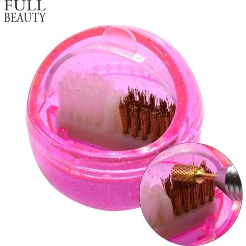 1Pc Pink Plastic Nail Drill Bit Cleaning Brush Portable Cleaner Box Professional Nail Art Equipment Manicure Accessory CHNJ217